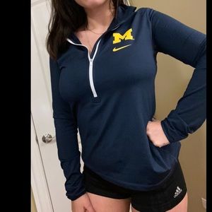 University of Michigan Nike Dri-fit half zip